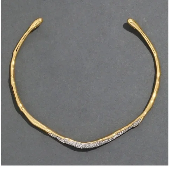 🎁ALEXIS BITTAR Solanales Gold Crystal Collar Necklace last 1 - Picture 9 of 9